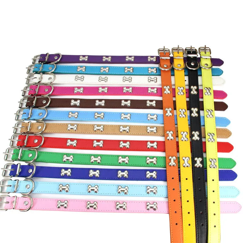 Leather durable cute collars