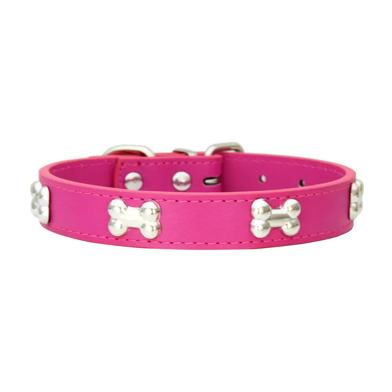 Leather durable cute collars