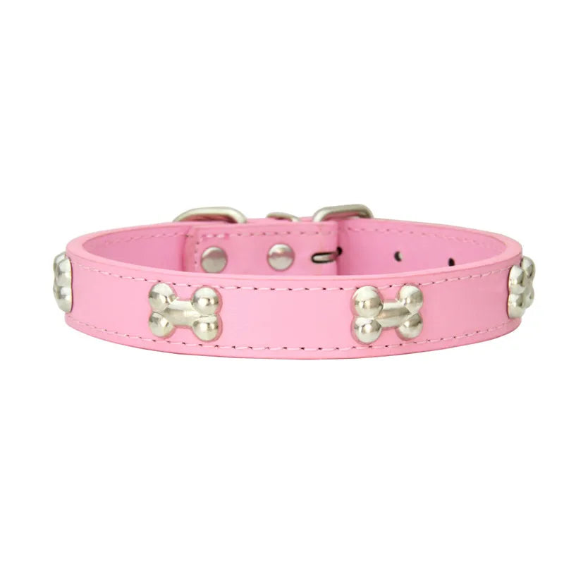 Leather durable cute collars