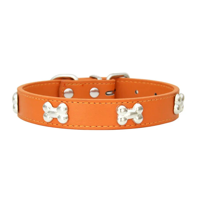 Leather durable cute collars