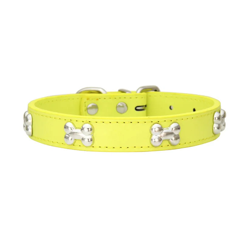 Leather durable cute collars