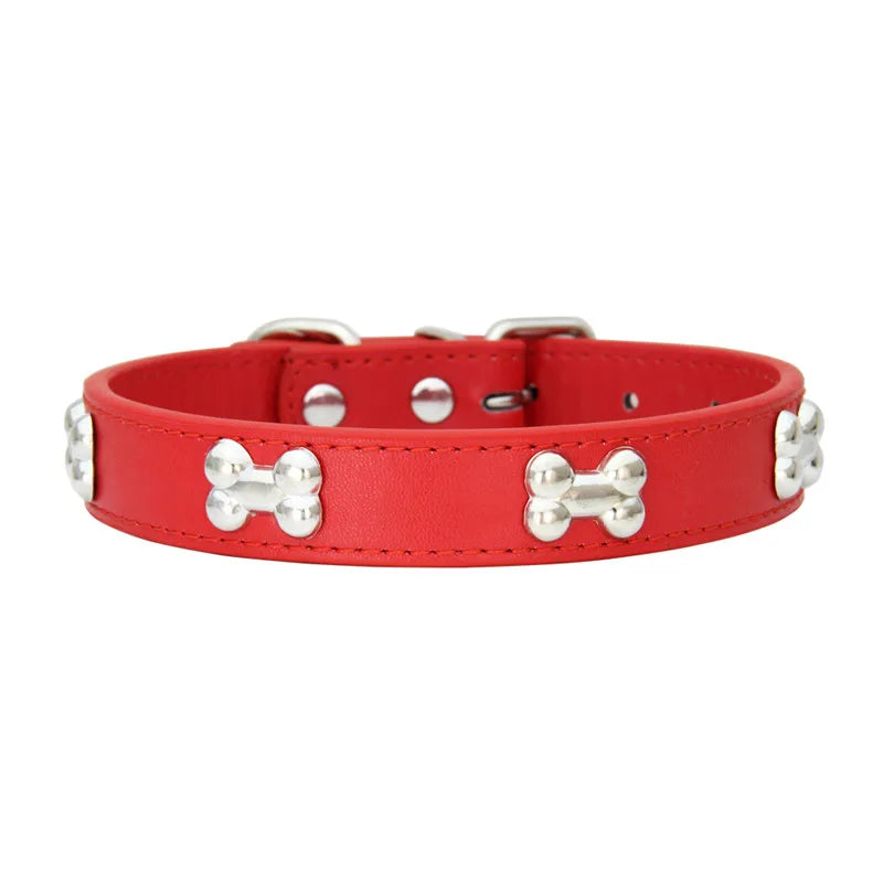 Leather durable cute collars