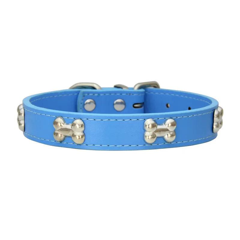 Leather durable cute collars