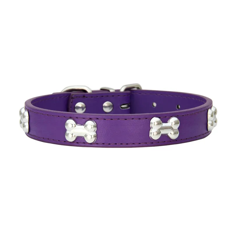 Leather durable cute collars