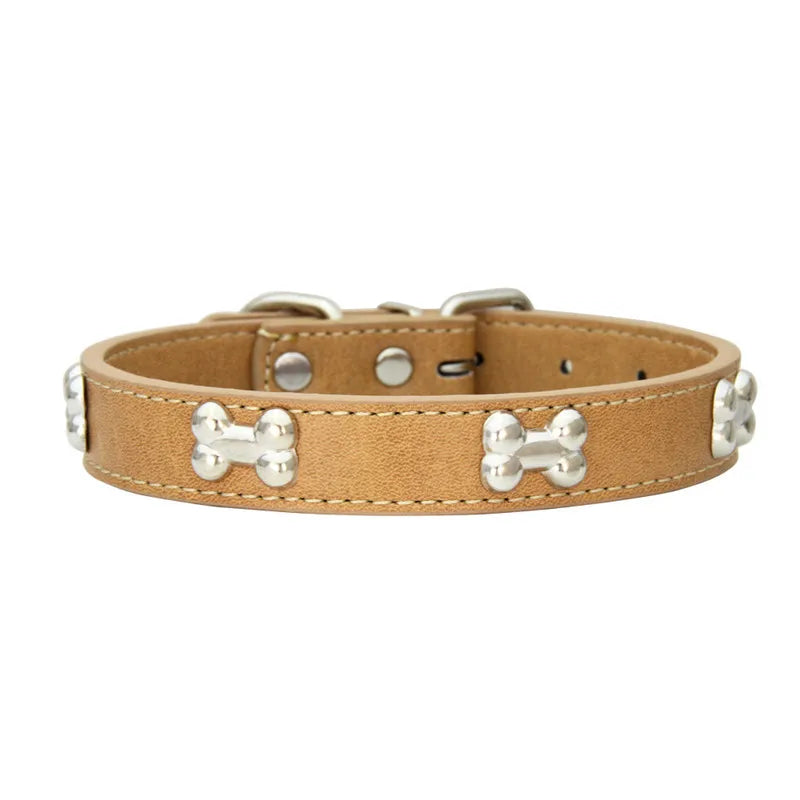 Leather durable cute collars