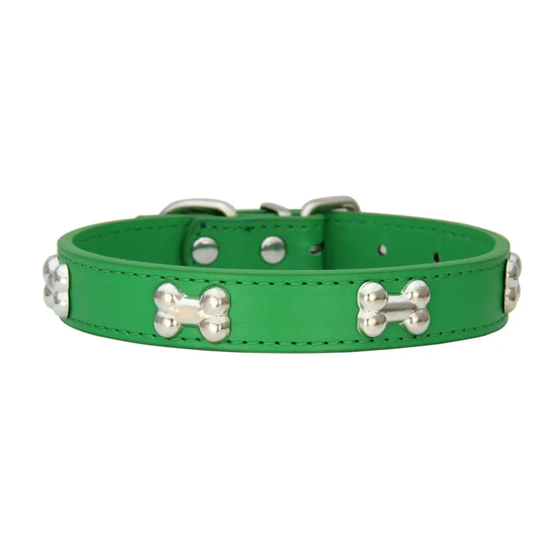 Leather durable cute collars